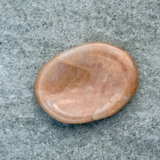 Peach MoonStone Worry Stone