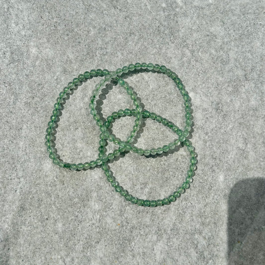 Green Strawberry Quartz 4mm Bracelet
