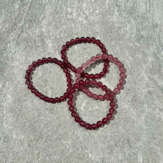 Strawberry Quartz Bracelete 4mm
