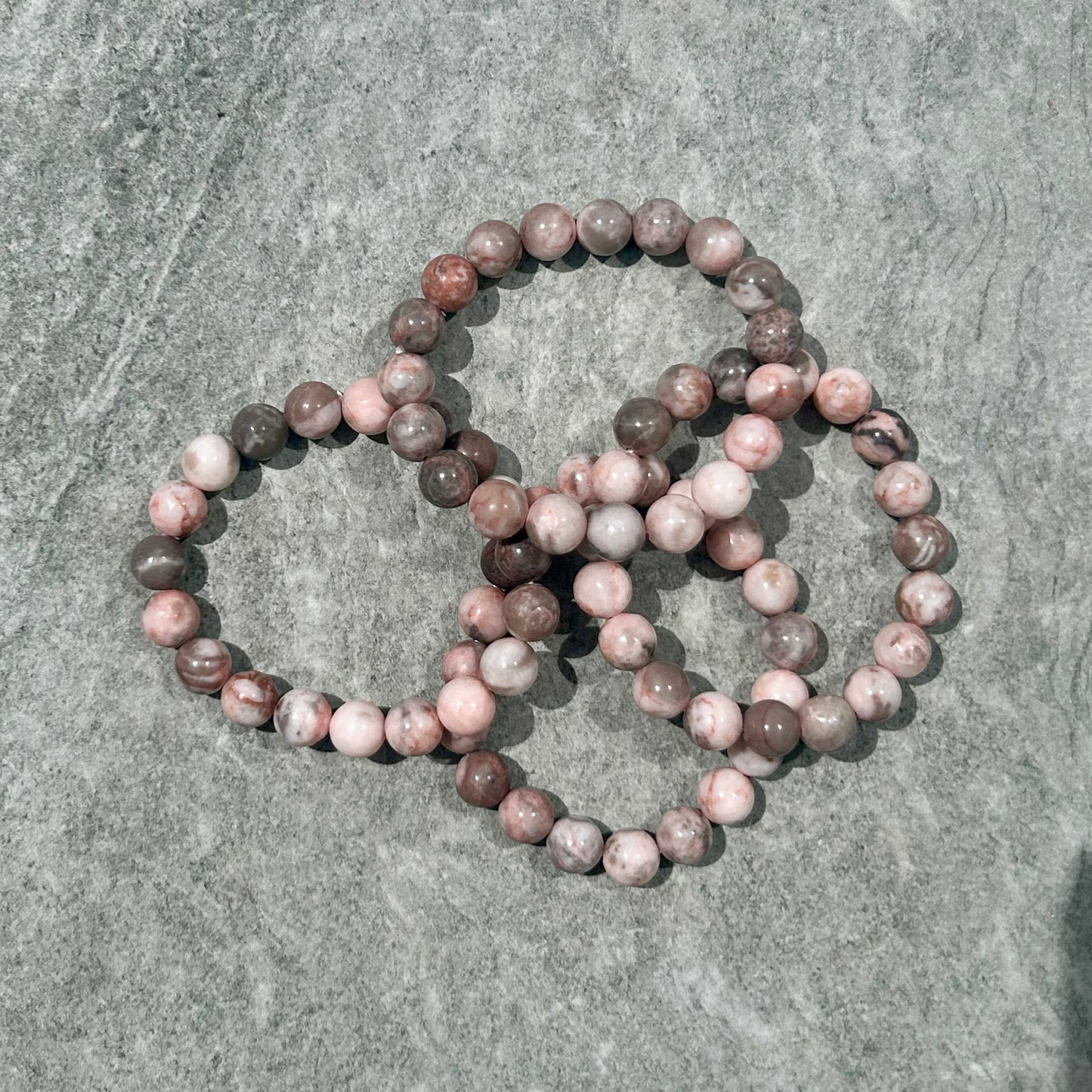 Pink Zebra Jasper Bracelet 10mm