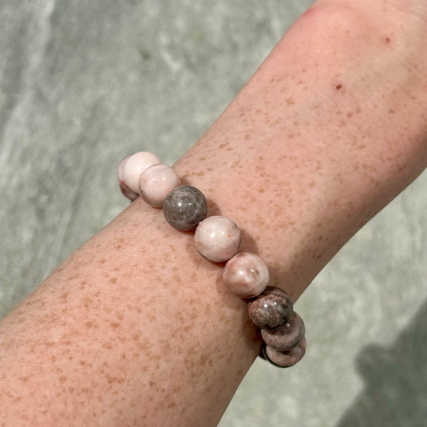 Pink Zebra Jasper Bracelet 10mm