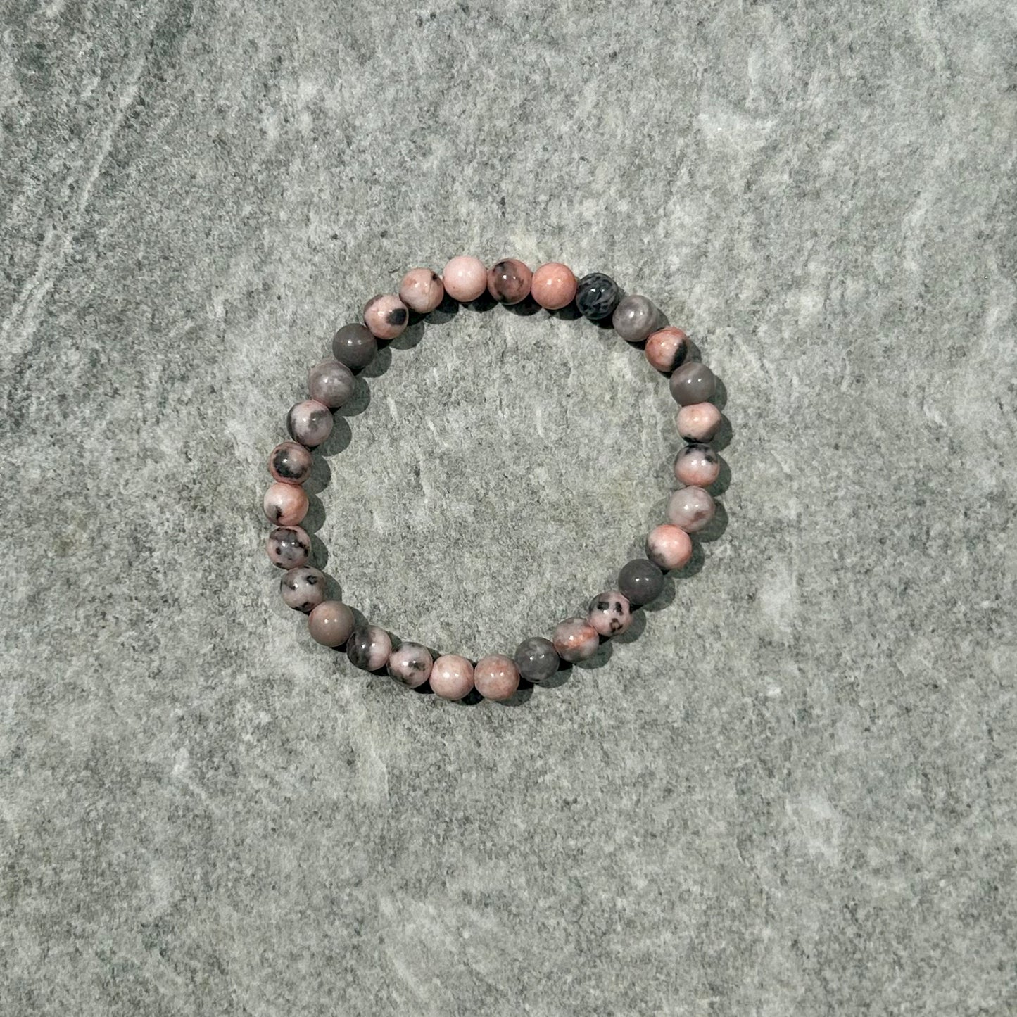 Pink Zebra Jasper Bracelet 6mm