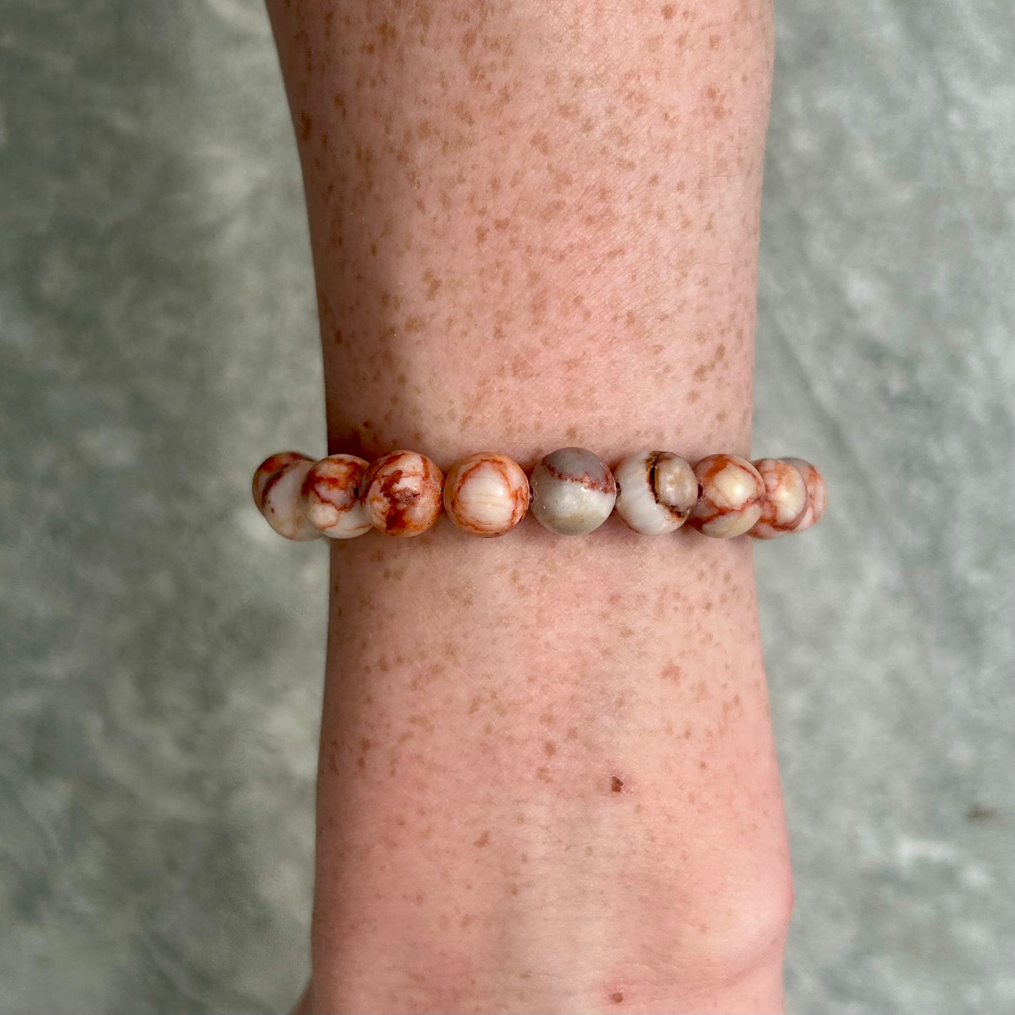 Red Vein Bracelet 10mm