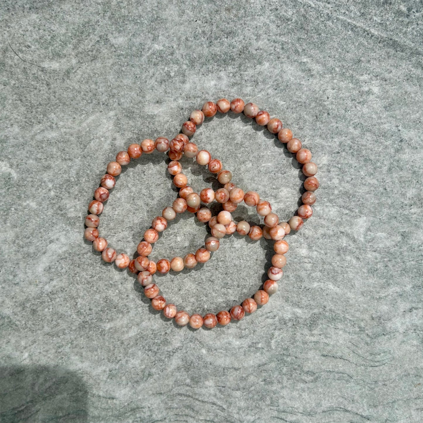 Red Vein Bracelet 6mm