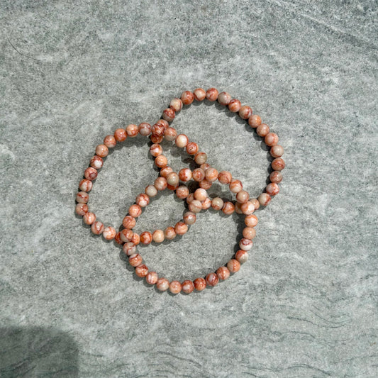 Red Vein Bracelet 6mm