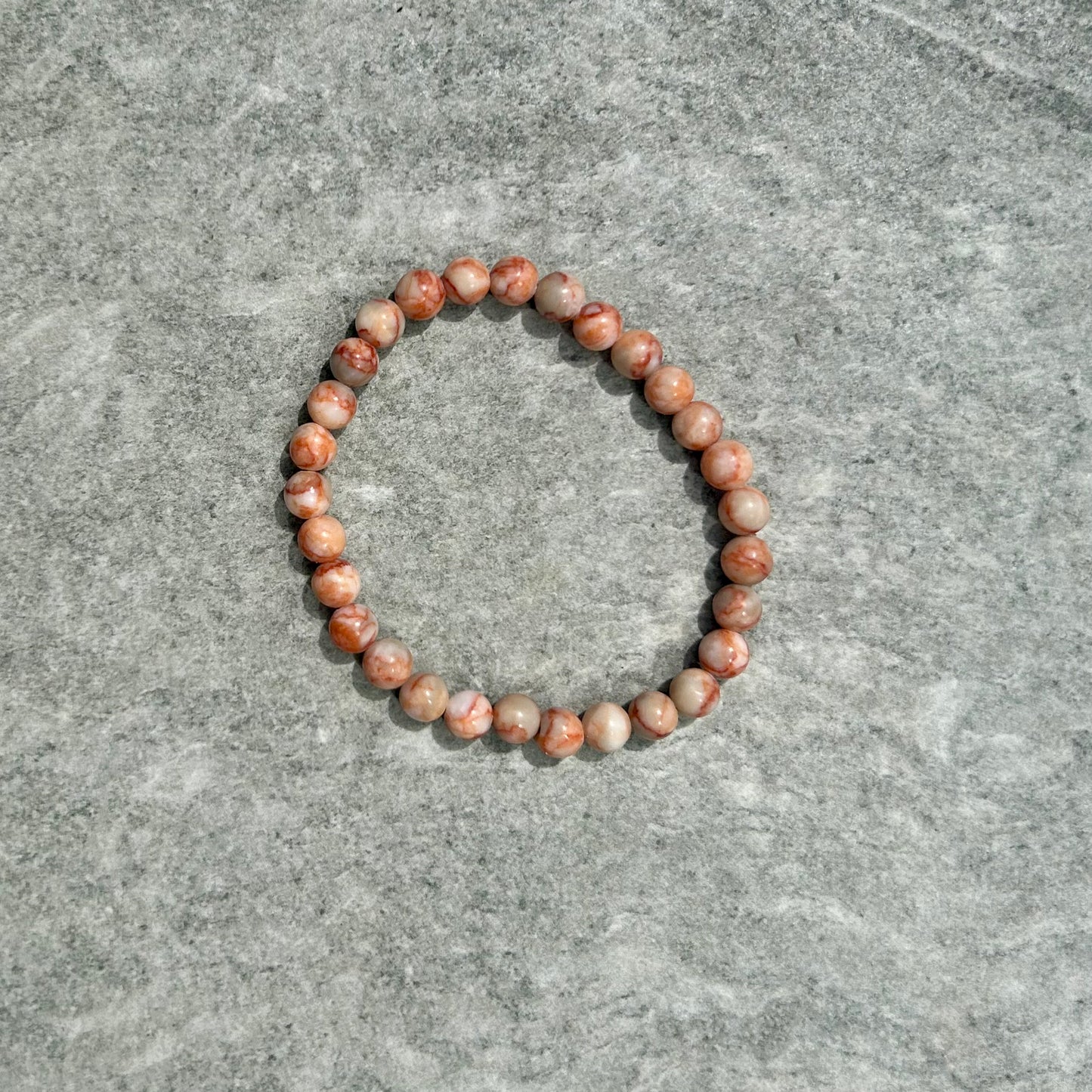 Red Vein Bracelet 6mm
