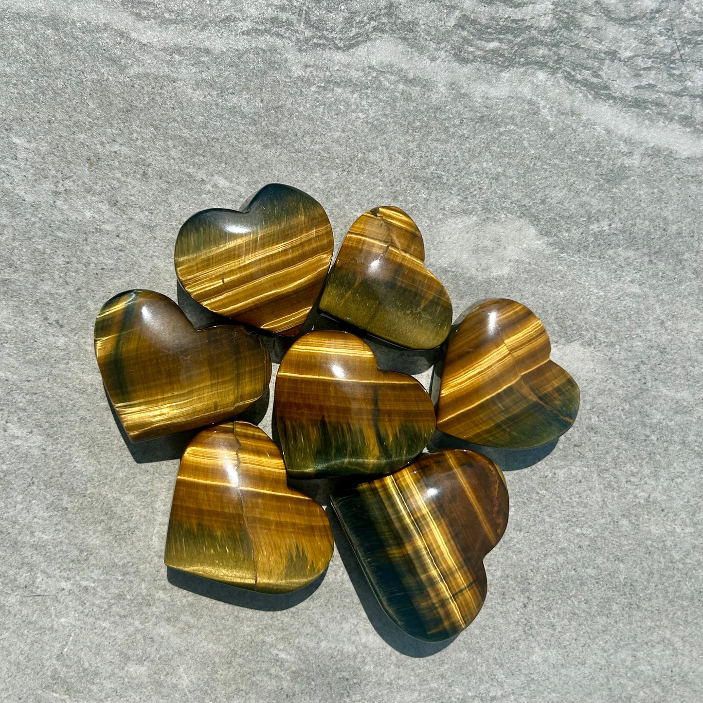 Blue Tiger Eye Hearts