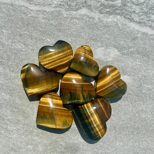 Blue Tiger Eye Hearts