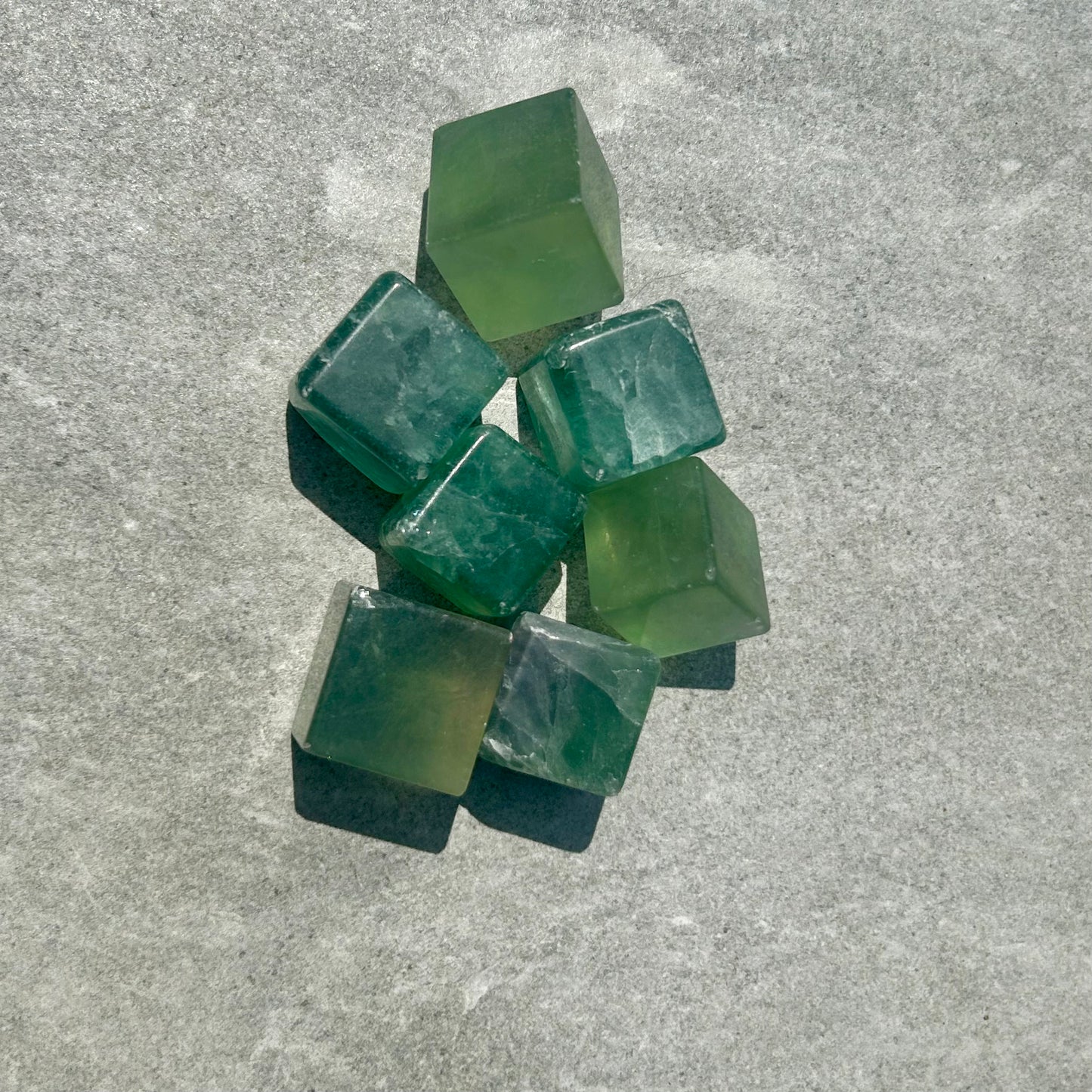 Green Fluorite cube
