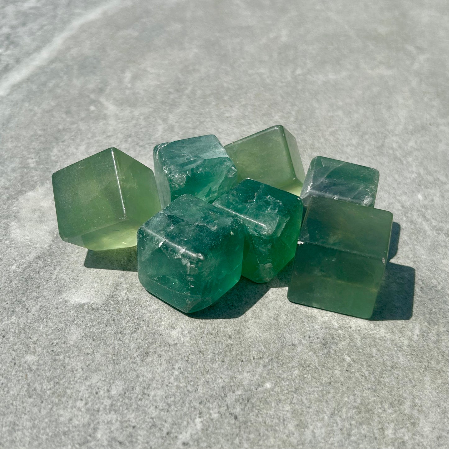 Green Fluorite cube