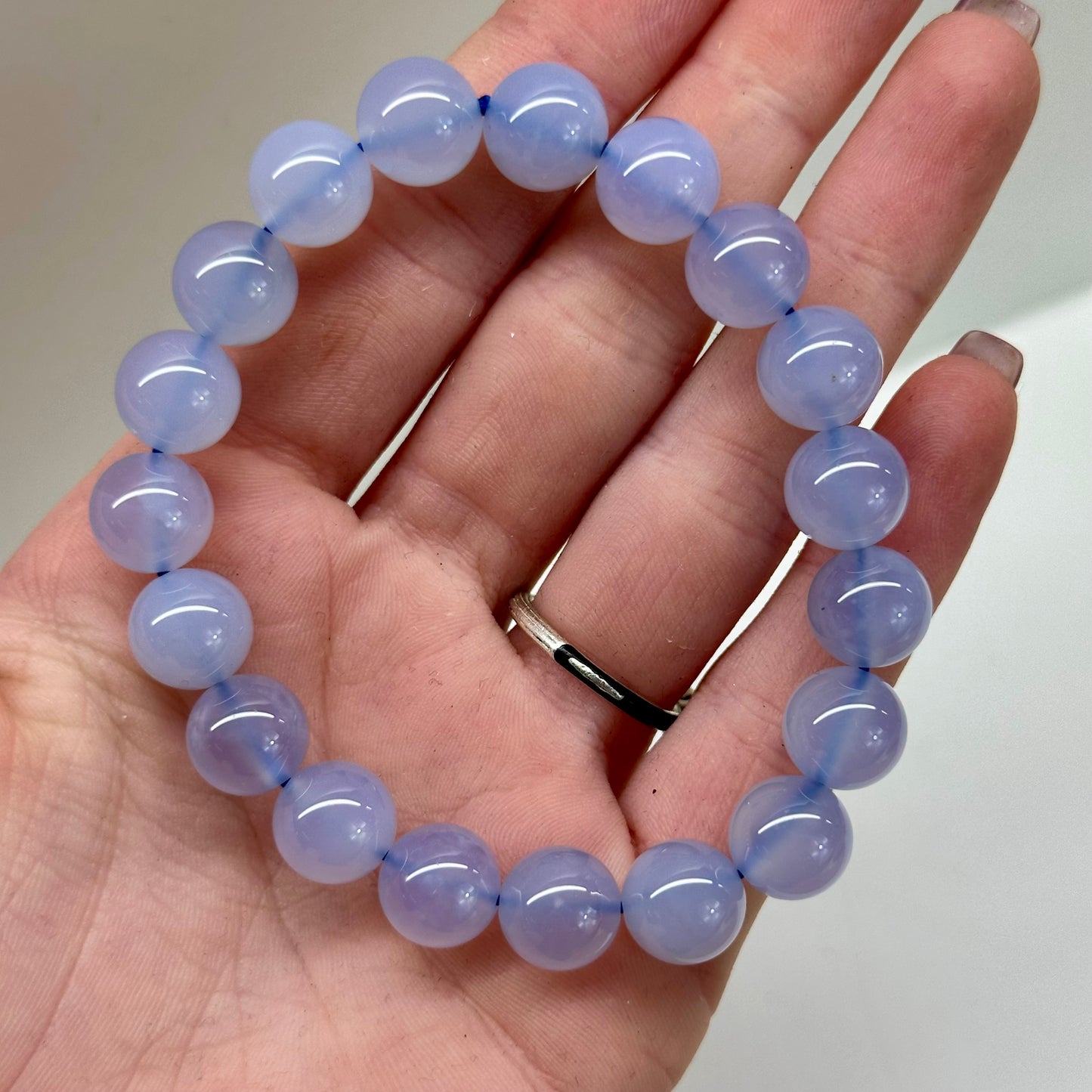 Blue Chalcedony 10mm Bracletes
