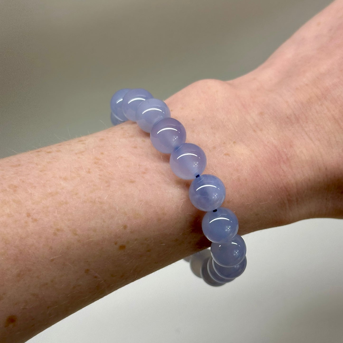 Blue Chalcedony 10mm Bracletes