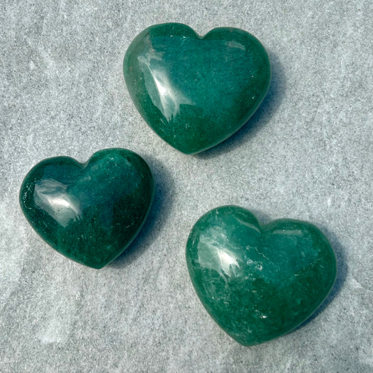 Green Strawberry Quartz Heart
