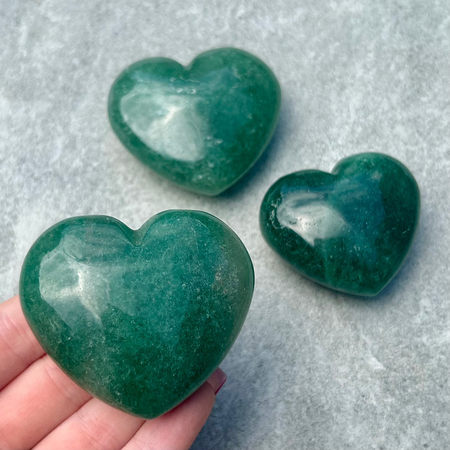 Green Strawberry Quartz Heart
