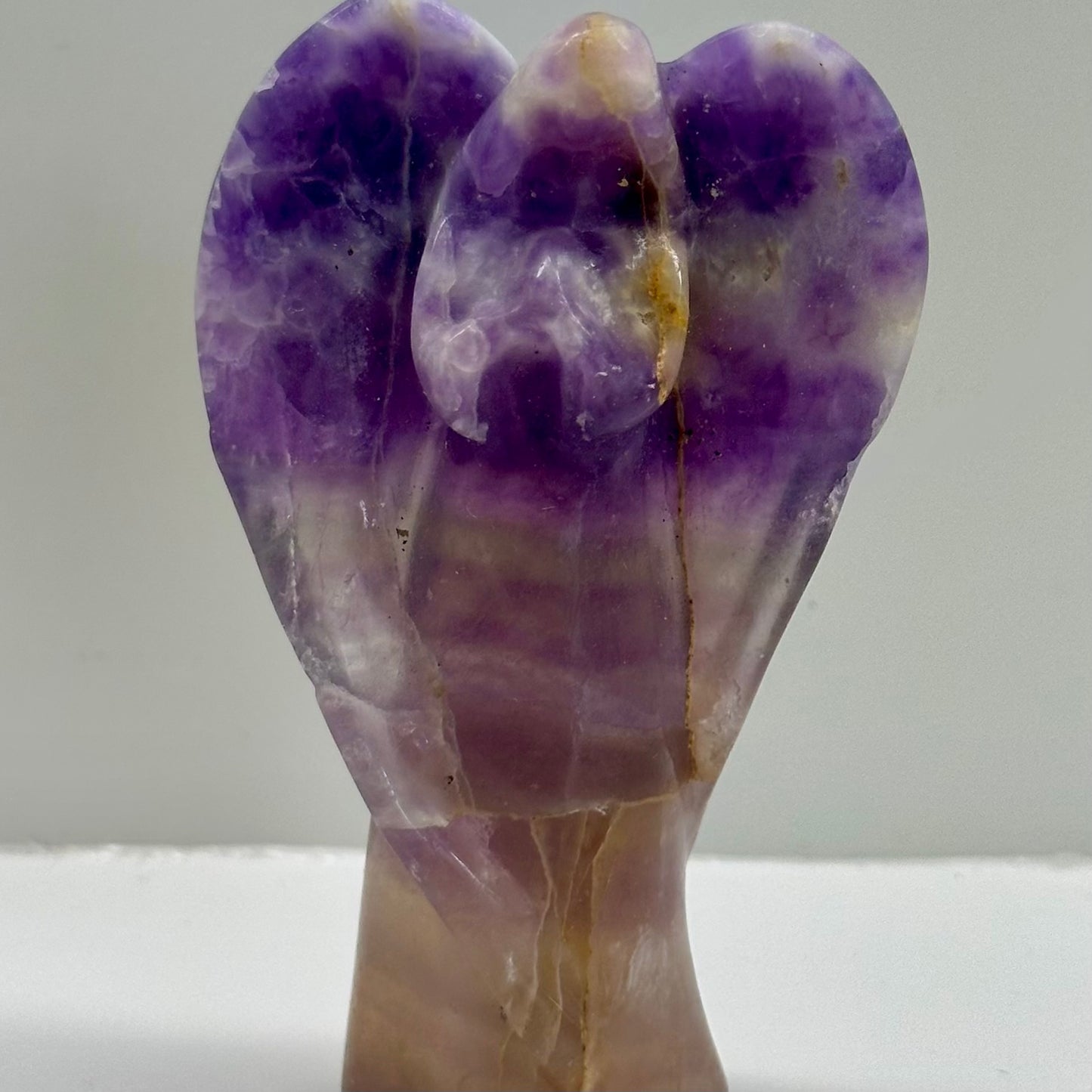 Purple Flourite Angle Carving 9.5cm