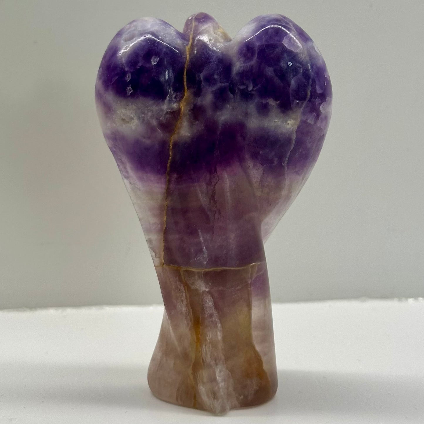 Purple Flourite Angle Carving 9.5cm