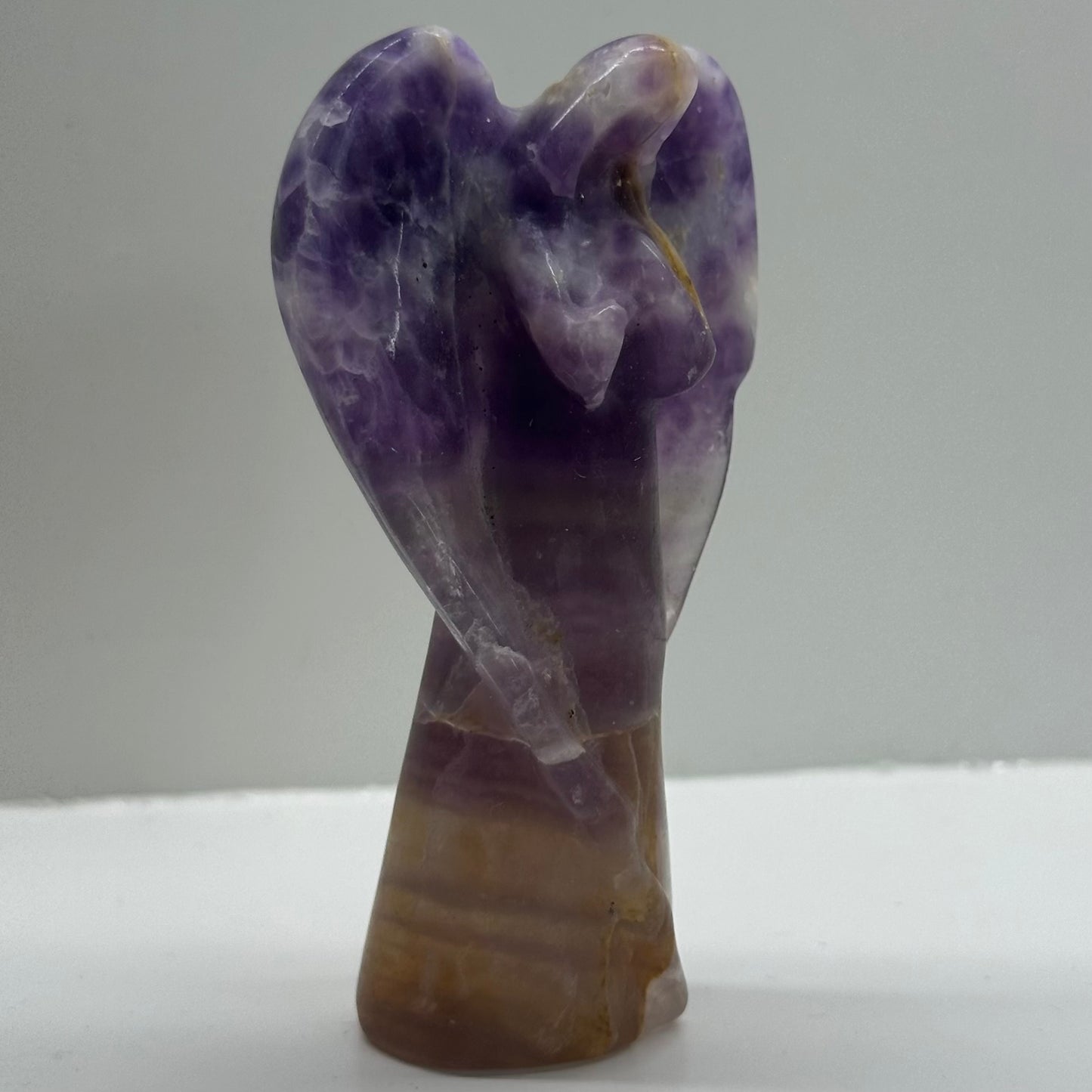 Purple Flourite Angle Carving 9.5cm