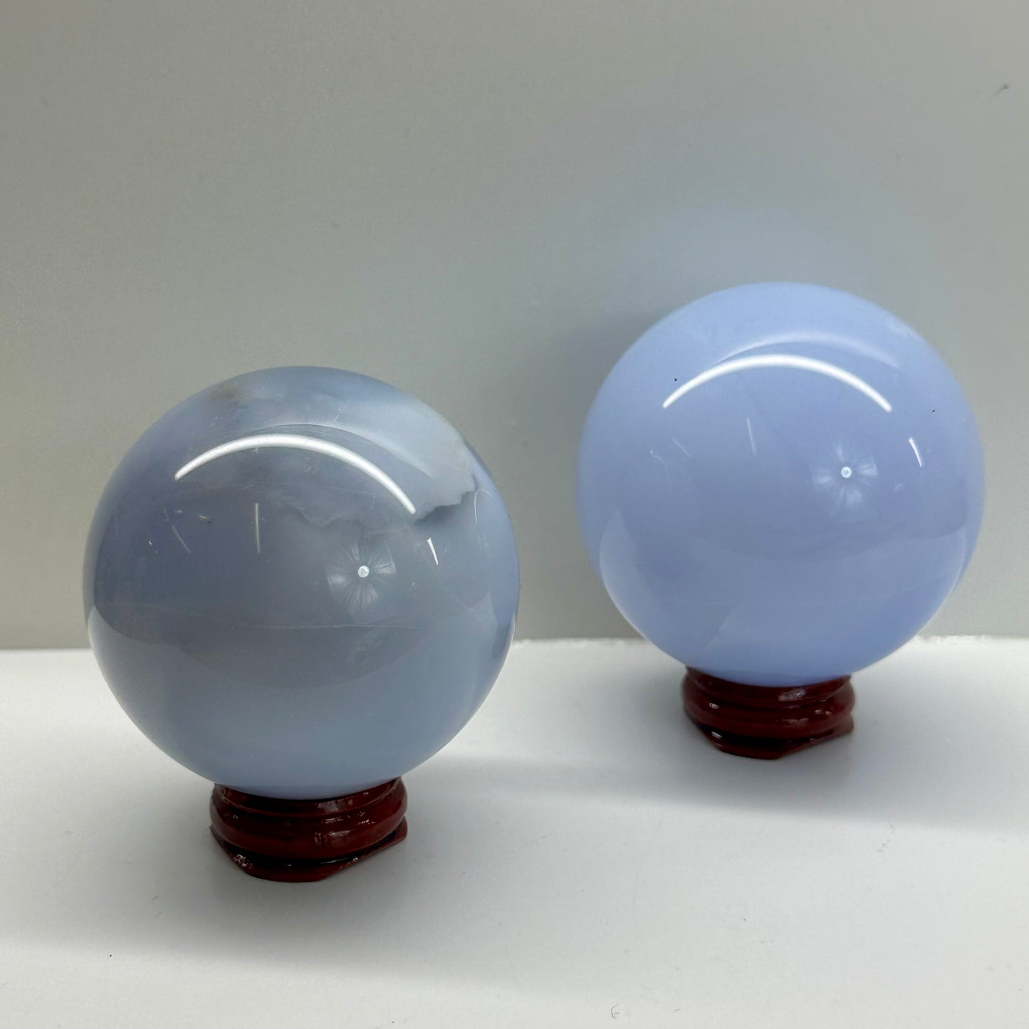 Blue Chalcedony Spheres