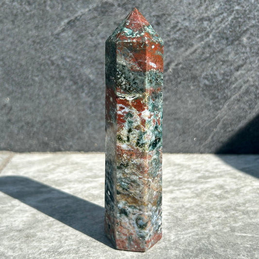 Moss, Ocean Jasper & Carnelian Tower