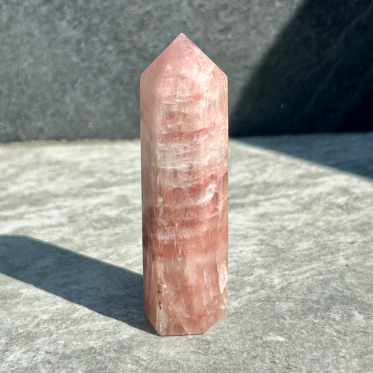 Rose Calcite Tower