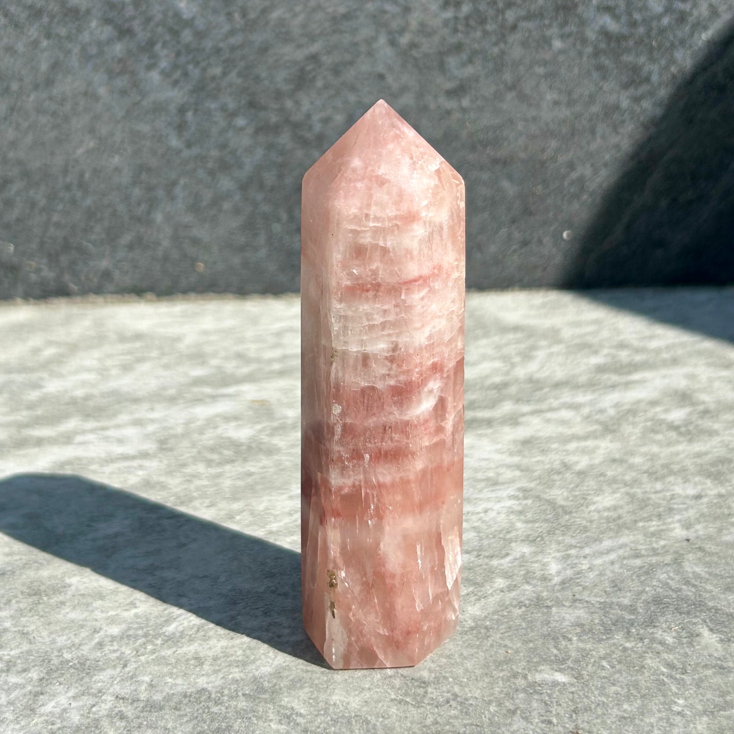Rose Calcite Tower