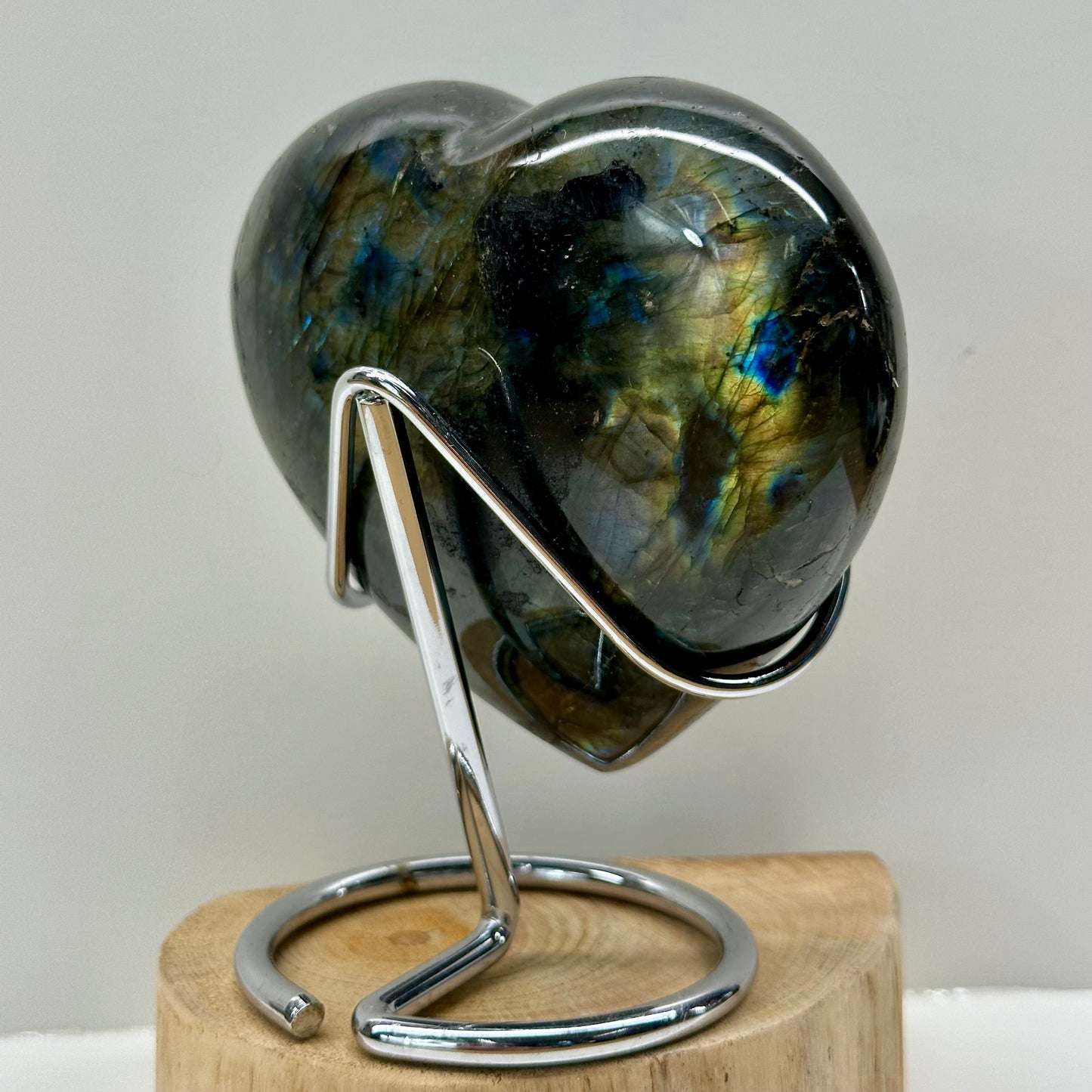 Labradorite Heart On Stand
