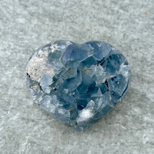 Blue Celestite Heart
