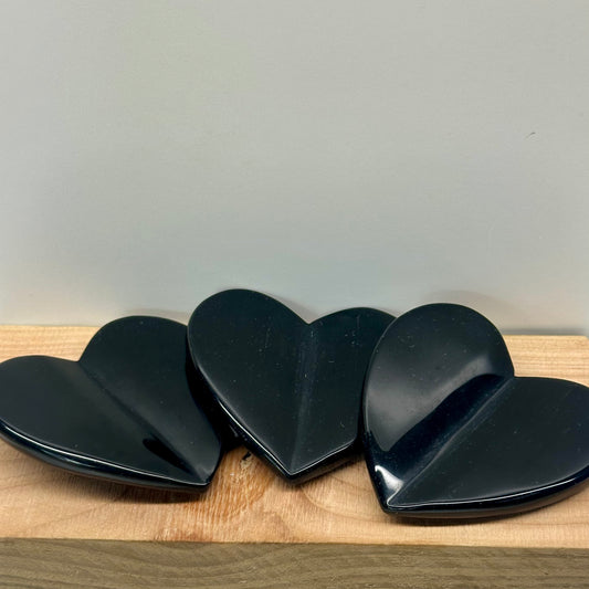 Obsidian Gua-Sha Hearts