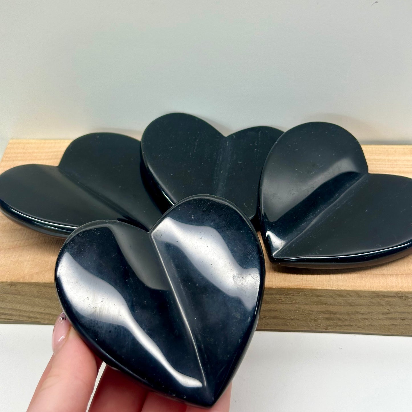 Obsidian Gua-Sha Hearts