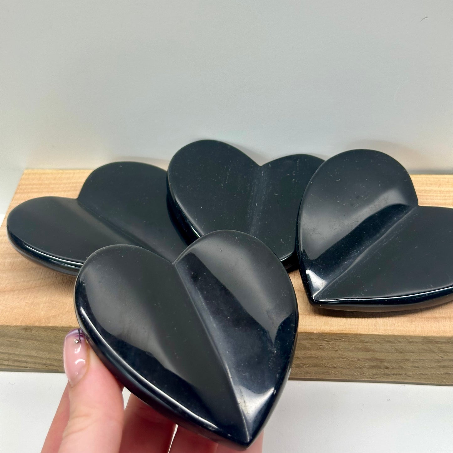 Obsidian Gua-Sha Hearts