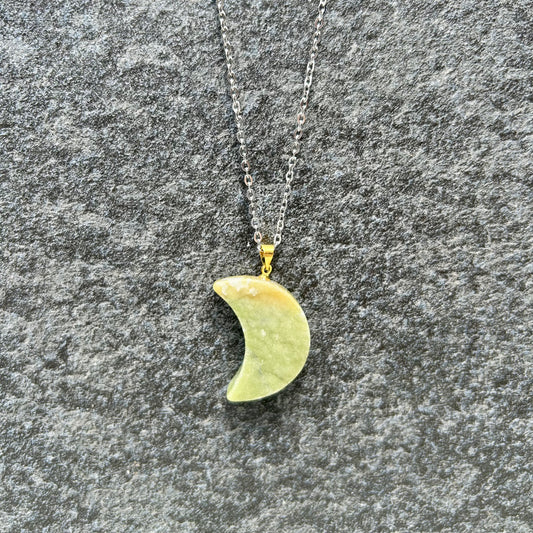 Serpentine Moon Pendant