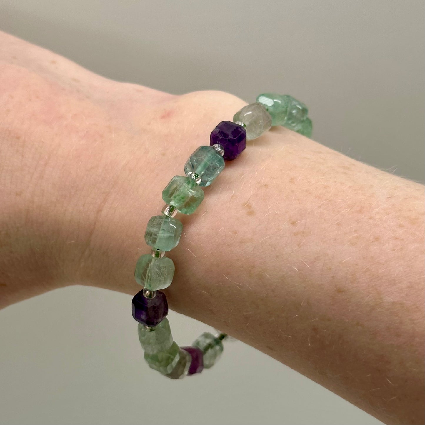 Fluorite Cubed Bracelets
