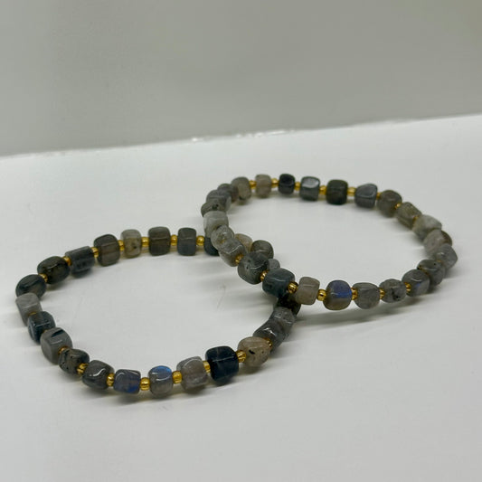 Labradorite Cube Bracelets