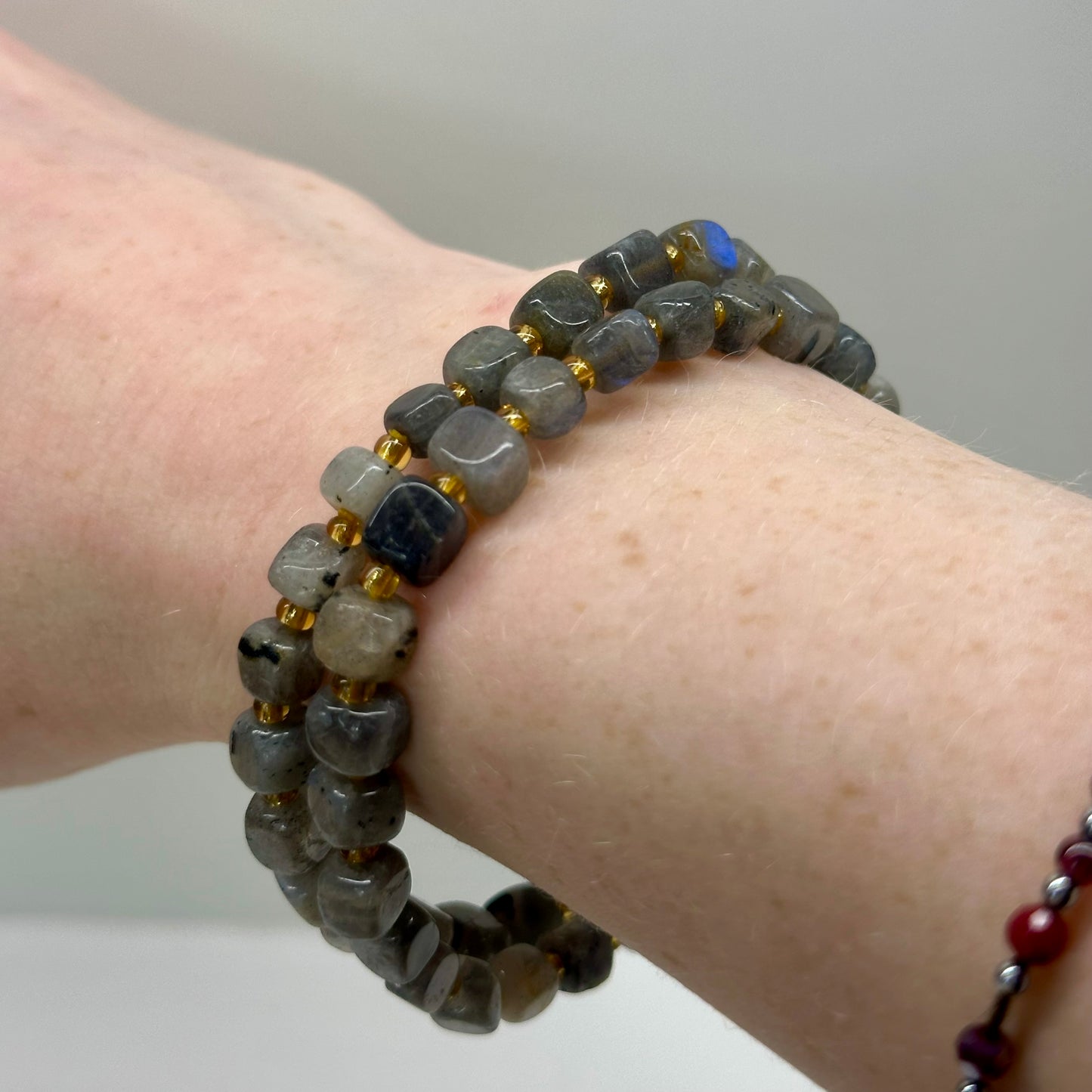 Labradorite Cube Bracelets