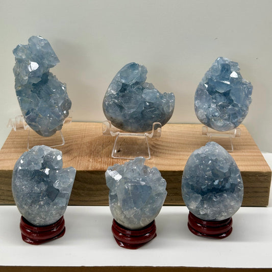 Raw Blue Celestite Eggs