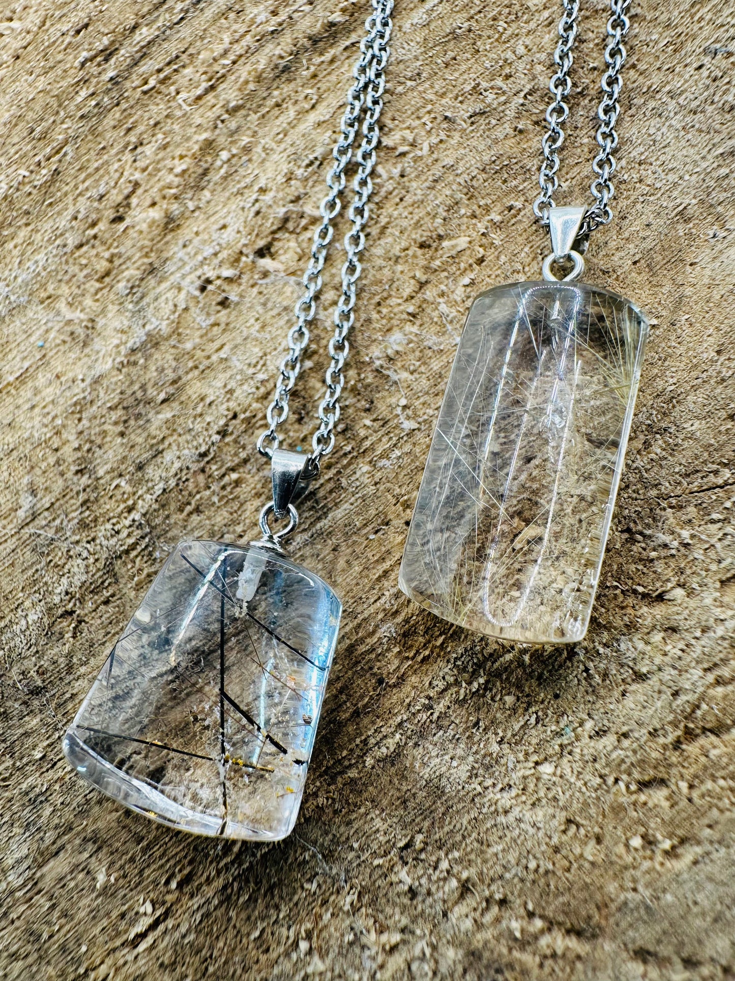 925 Rutile Quartz Pendant