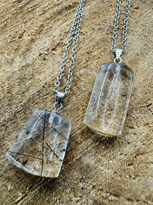 925 Rutile Quartz Pendant