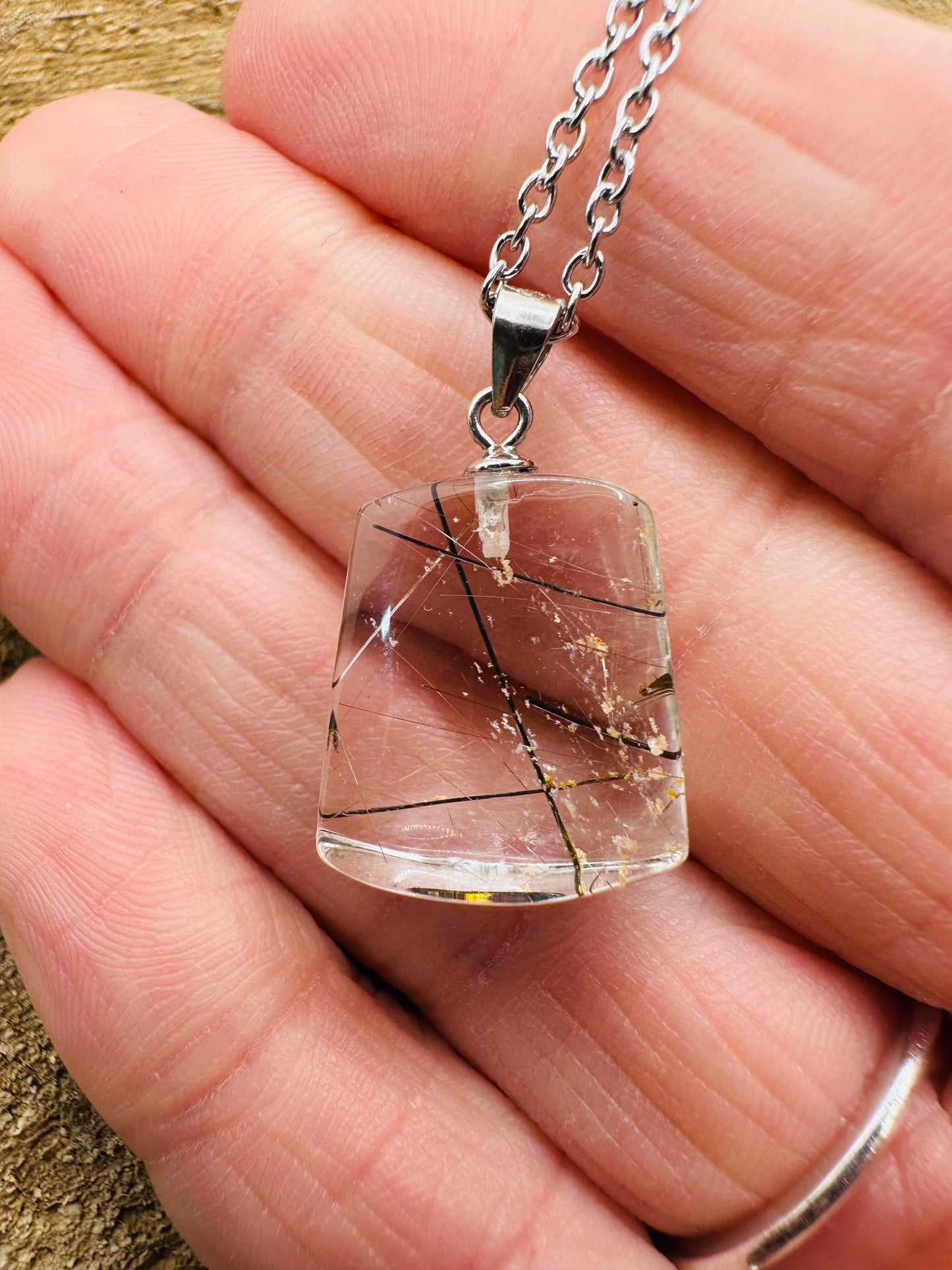 925 Rutile Quartz Pendant