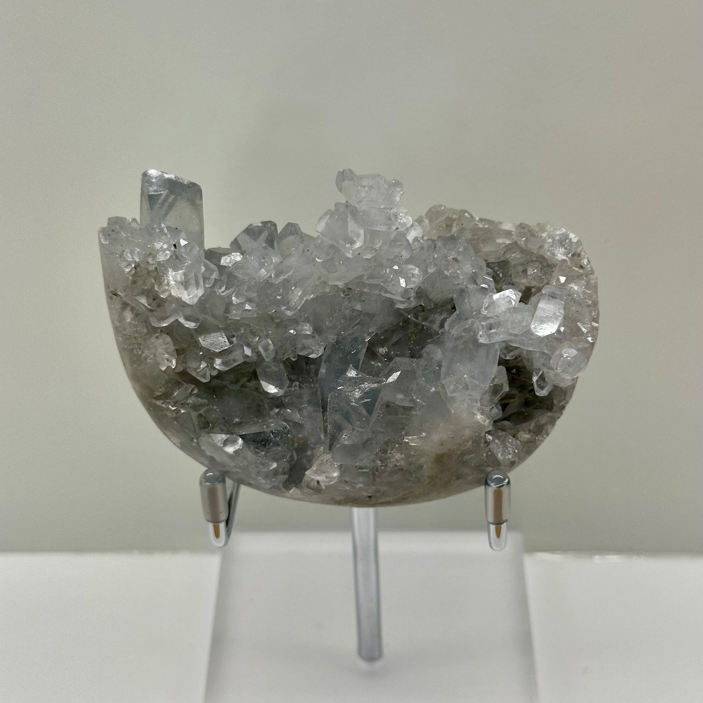 Raw Blue Celestite On Stand