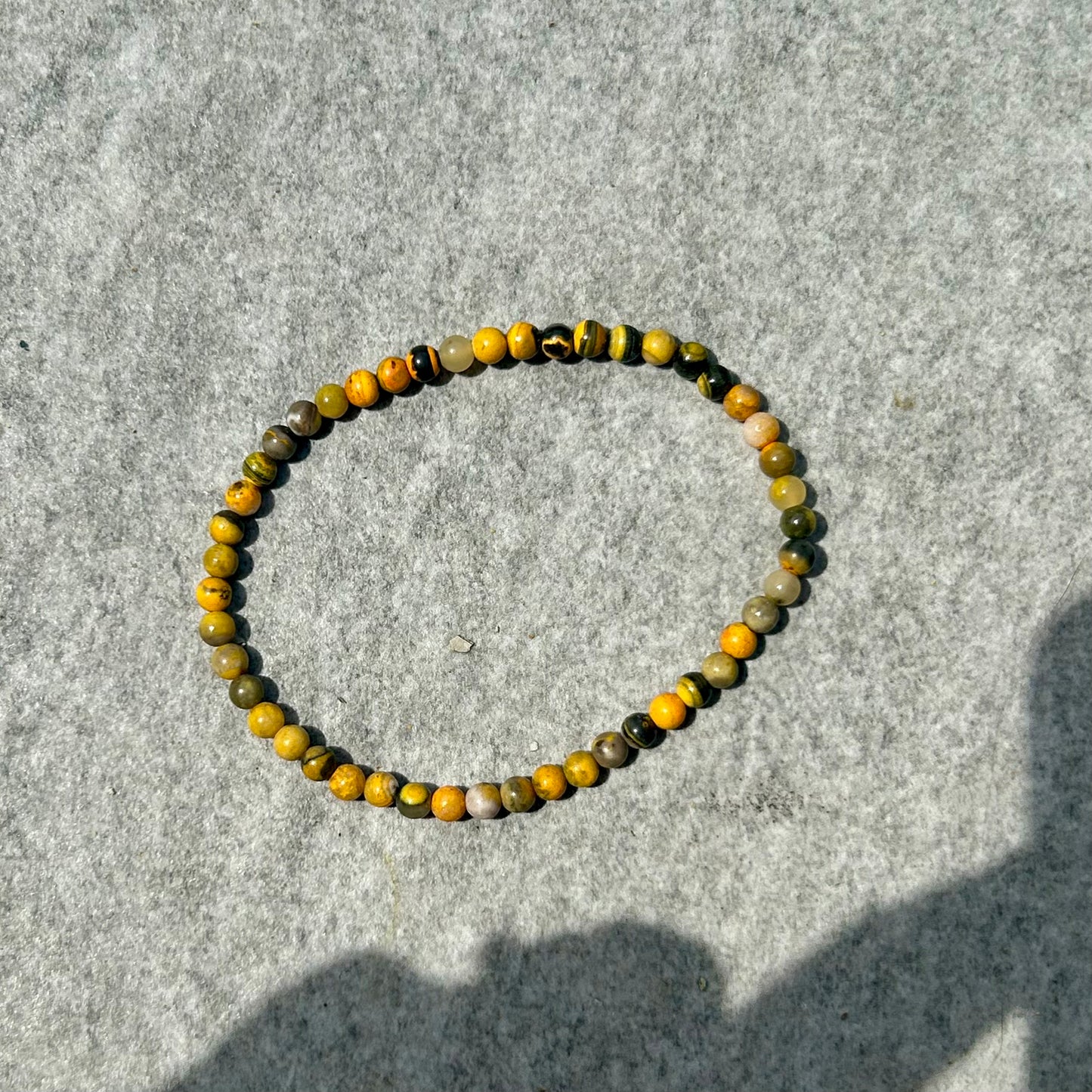 High Grade Bumble Bee Jasper Bracelet 4mm