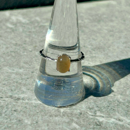Skellingon Moonstone Adjustable 925 Ring