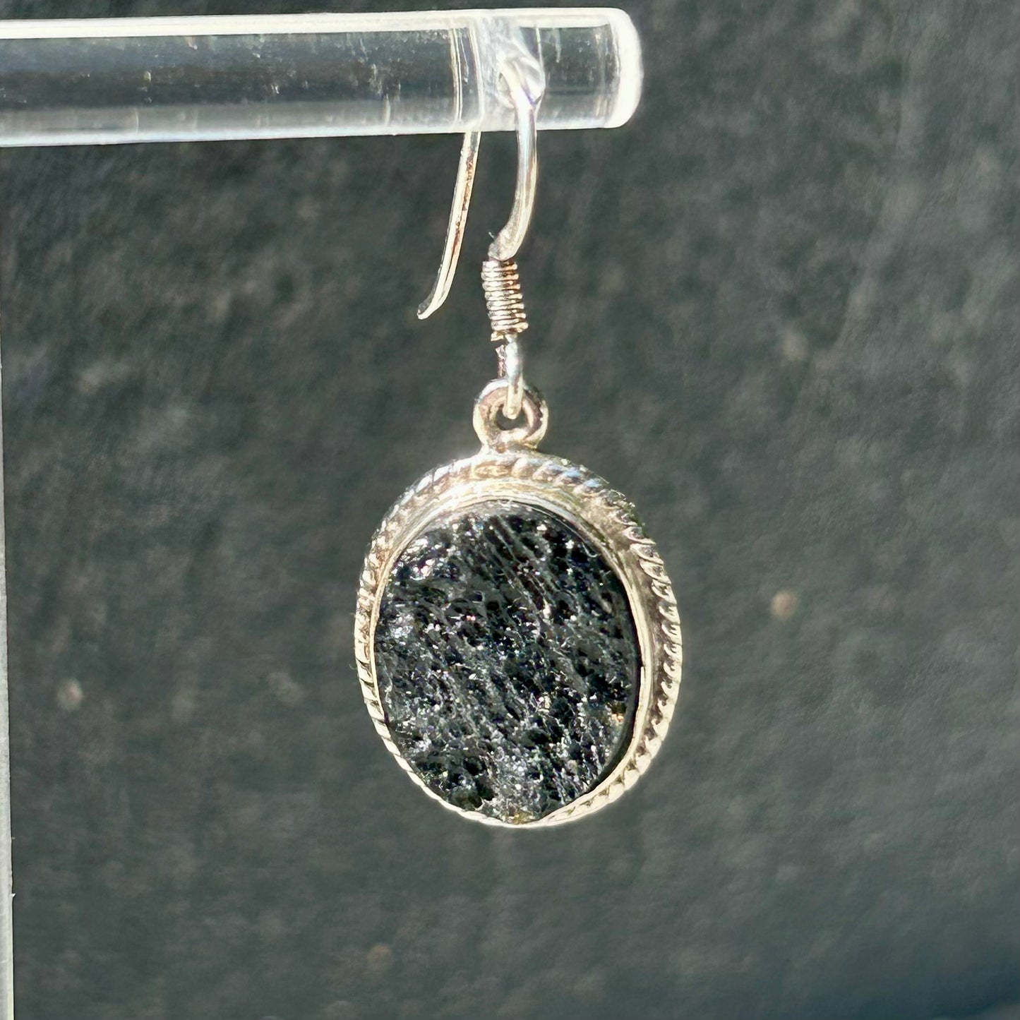 High Grade Tekite Dangly Earring