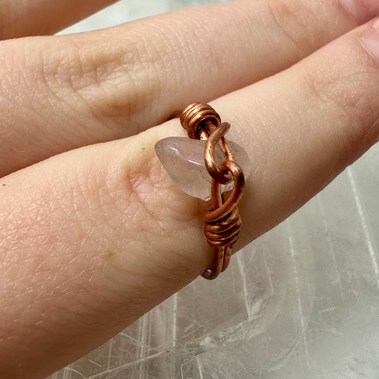 Quartz & Copper Size P Ring