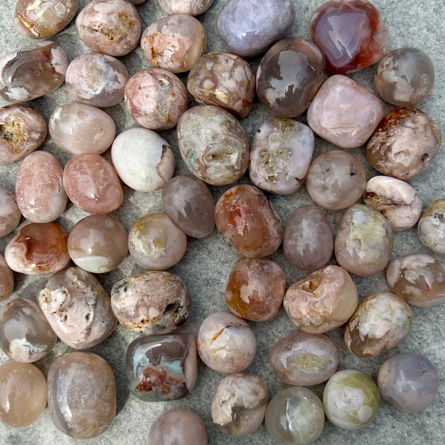 Flower Agate Tumbles