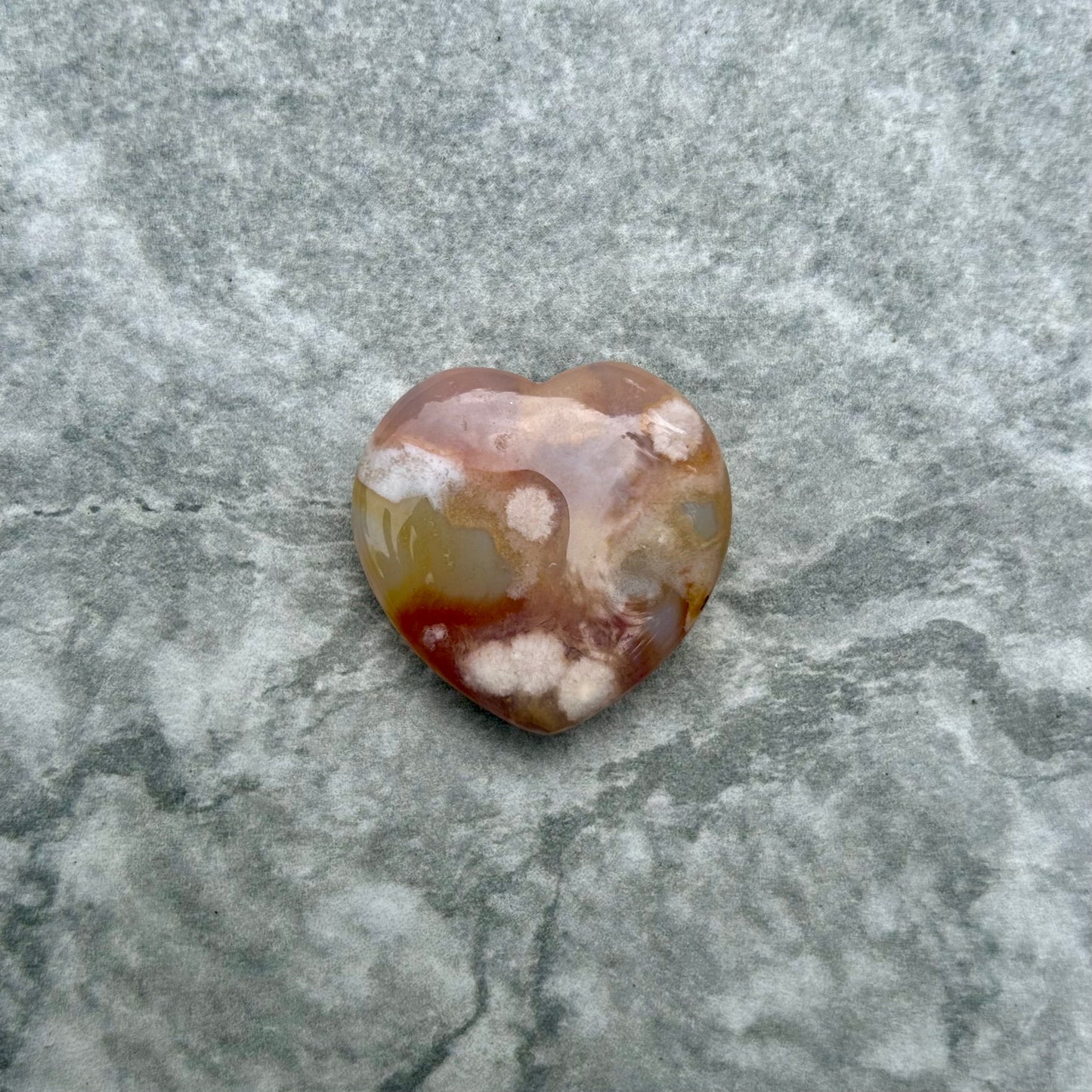 Flower Agate Hearts