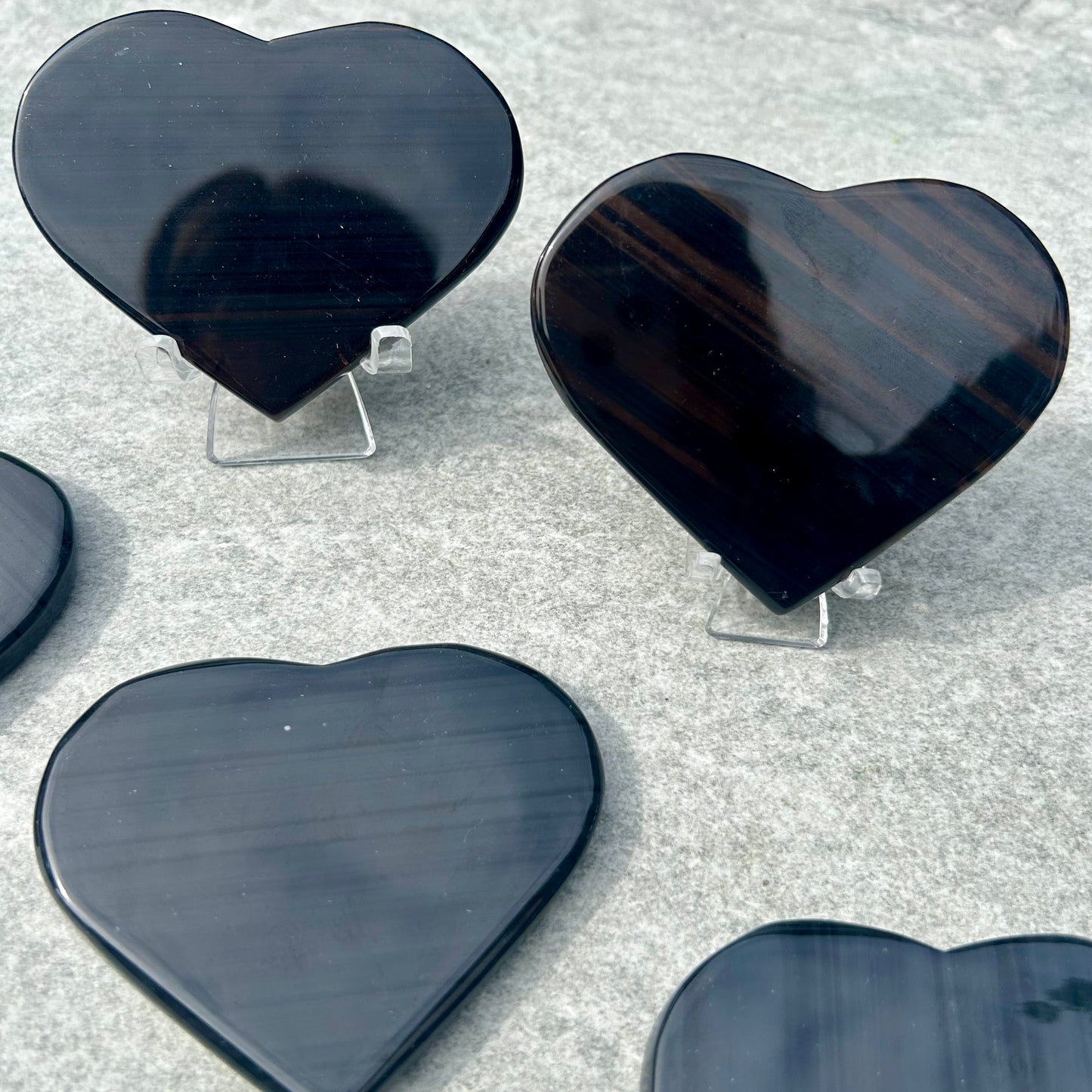 Snowflake Obsidian Hearts