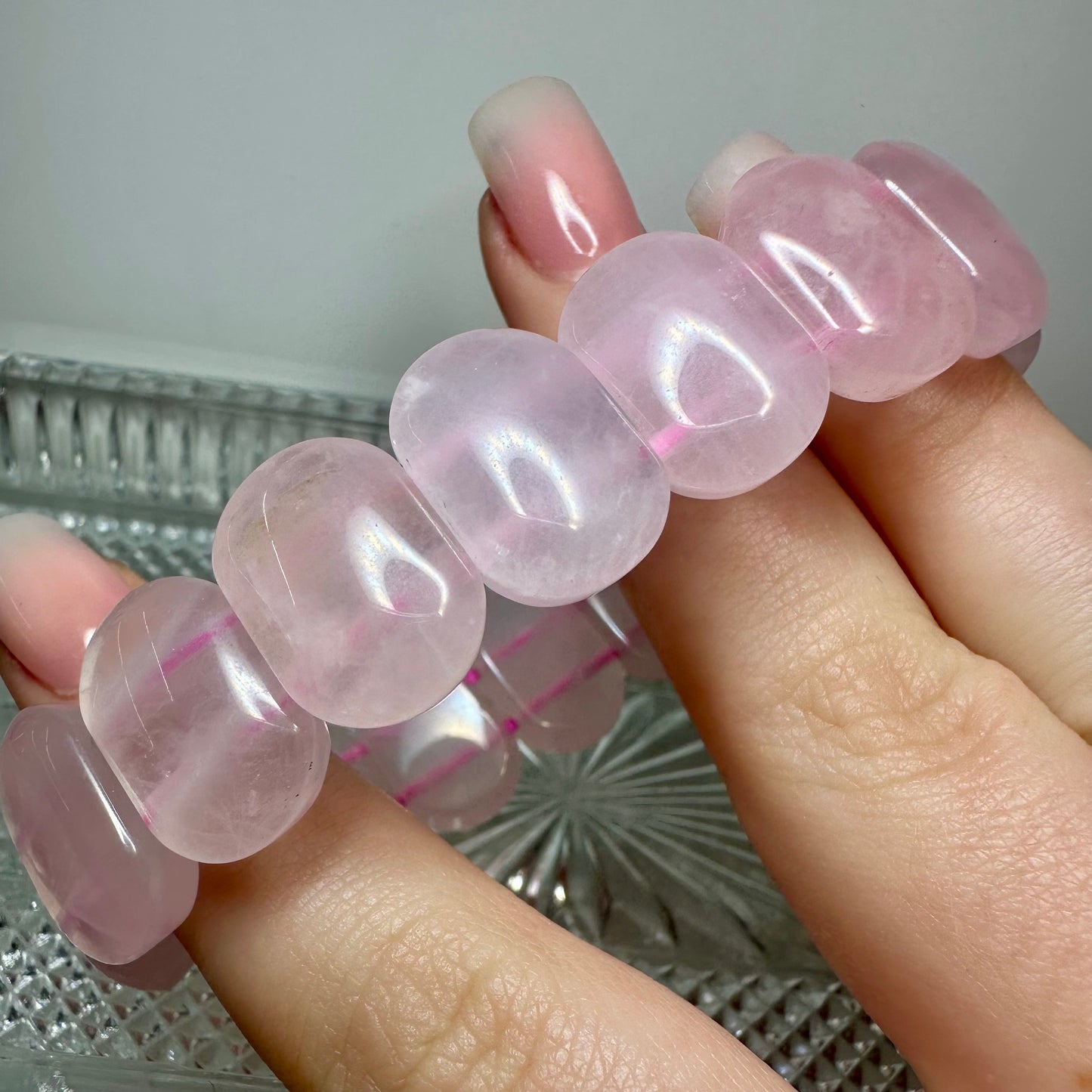 Rose Quartz Bangle Bracelets
