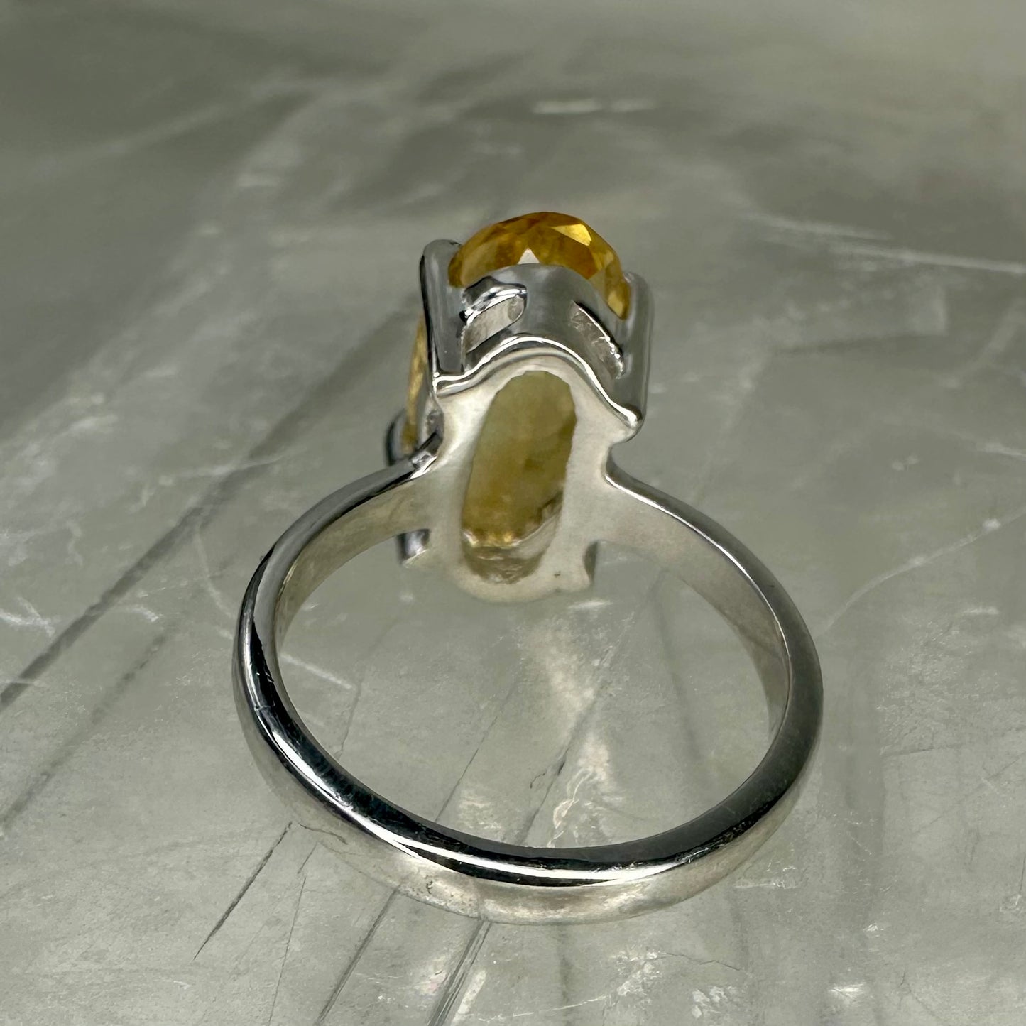 Citrine 925 Ring (15) (Size M)
