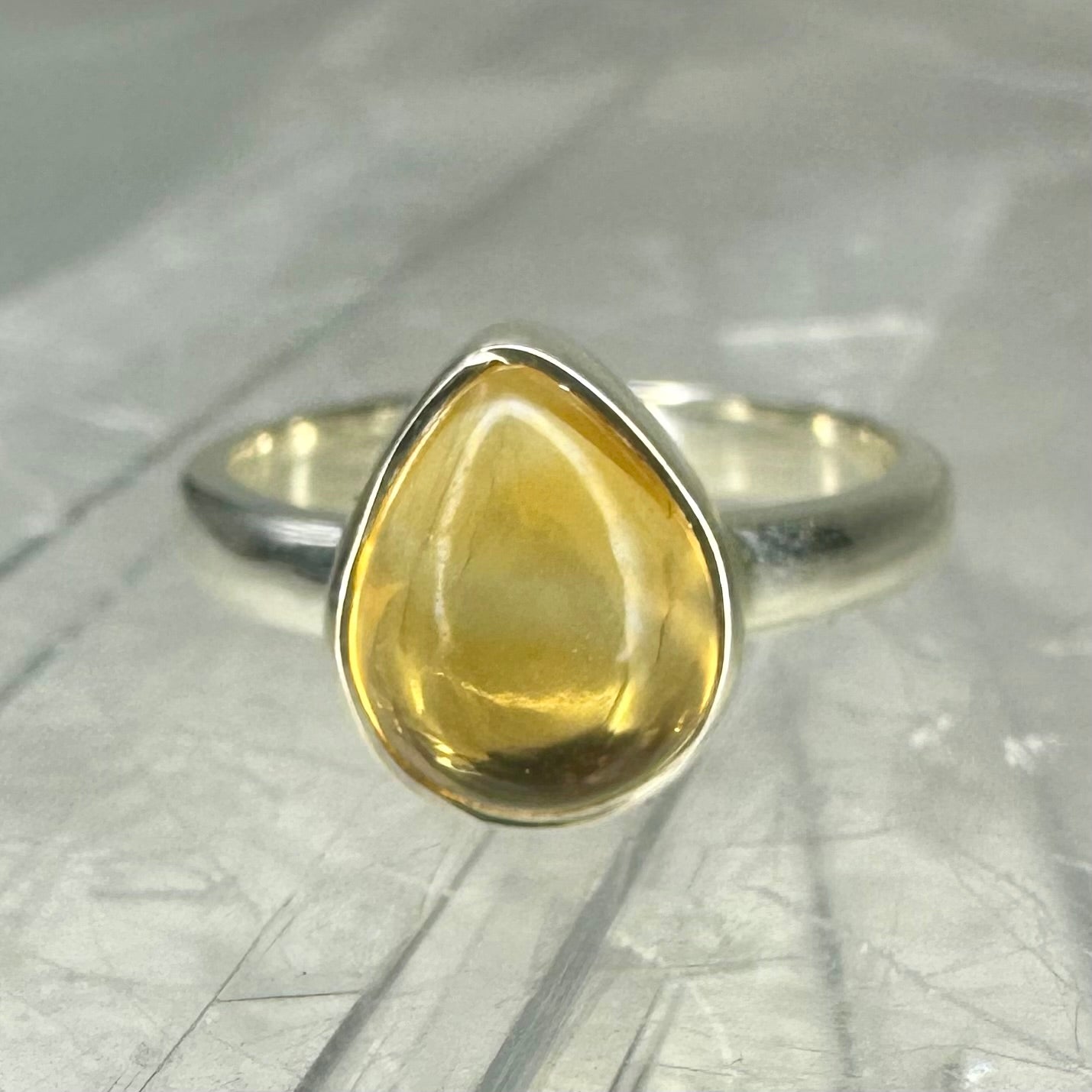 Citrine 925 Ring (14) (Size M/N)