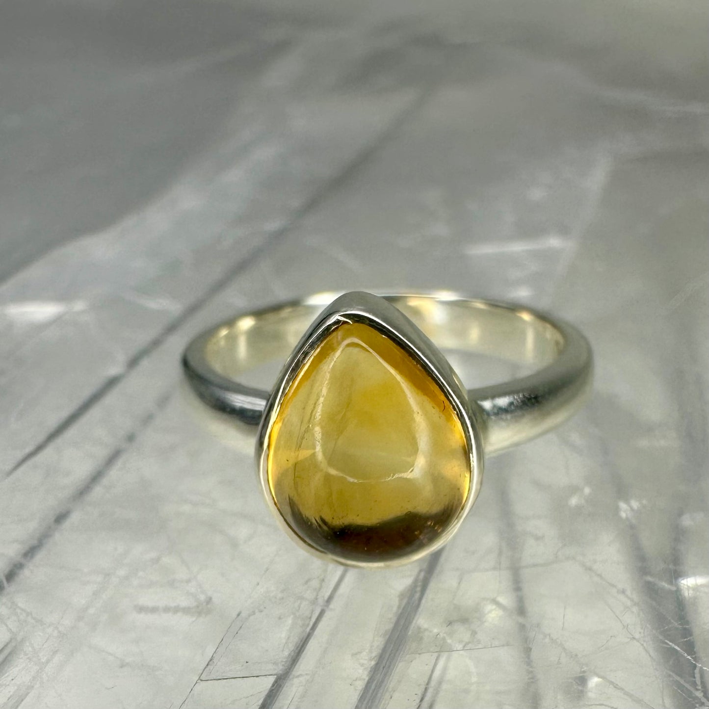 Citrine 925 Ring (14) (Size M/N)